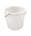 Seau en plastique blanc 25L avec bec verseur