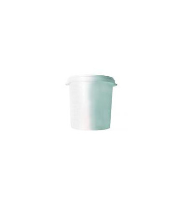 Seau en plastique blanc 30L avec couvercle