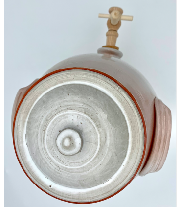 Vinaigrier en grès émaillé blanc 2.7  L
