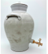 Vinaigrier en grès émaillé blanc 8 L