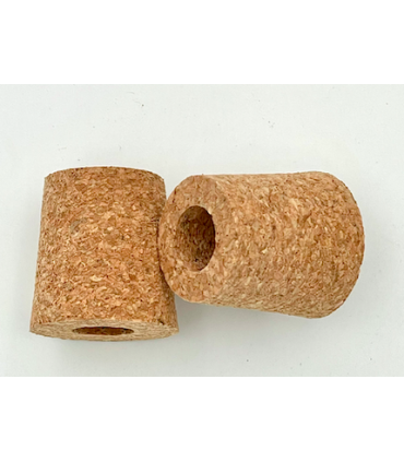 2 bouchons percés diam 25x30 mm pour robinet vinaigrier 3 pouces
