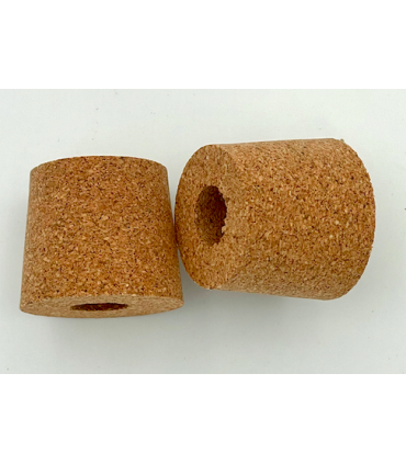 2 bouchons percés diam 30x35 mm pour robinet vinaigrier 3 pouces