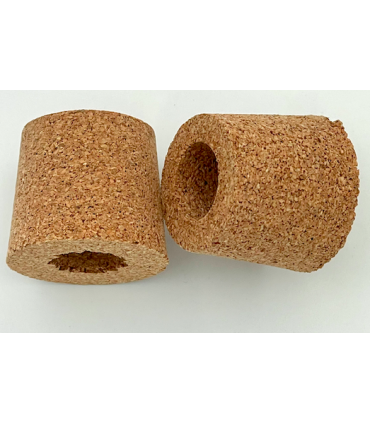 2 bouchons percés diam 25x30 mm pour robinet vinaigrier 4,5 pouces