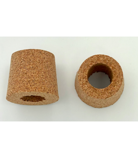 2 bouchons percés diam 25x30 mm pour robinet vinaigrier 4,5 pouces