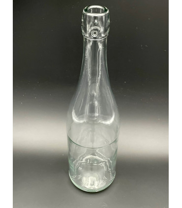 Bouteille de limonade blanche 75 cl percée pour bouchons mécaniques x 12