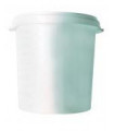 Seau en plastique blanc 30L avec couvercle