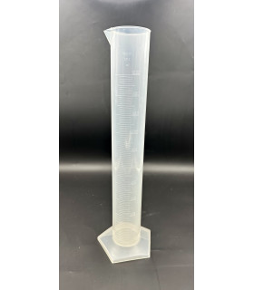 Eprouvette plastique graduée 1 litre avec bec verseur.