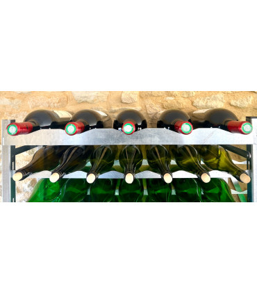 Kit de réglettes Magnum en acier galvanisé pour casier Embouteille.com