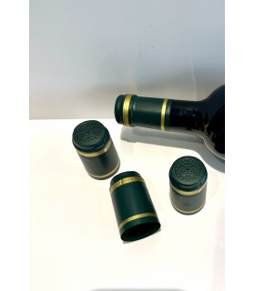 50 capsules de surbouchage en plastique thermorétractable de couleur verte