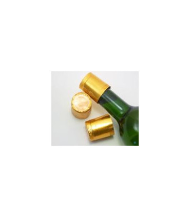 50 capsules de surbouchage Aluminium jaune or