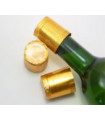 50 capsules de surbouchage Aluminium jaune or