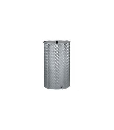 Cuve inox fond plat 200L + couvercle et robinet