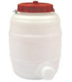 Bidon en plastique rond 15L + couvercle et robinet