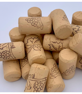 100 Bouchons En Liège Coniques - 33 Mm - Pour Rebouchage Manuel De Bouteilles De Vin - Diamètre 18.5 Mm